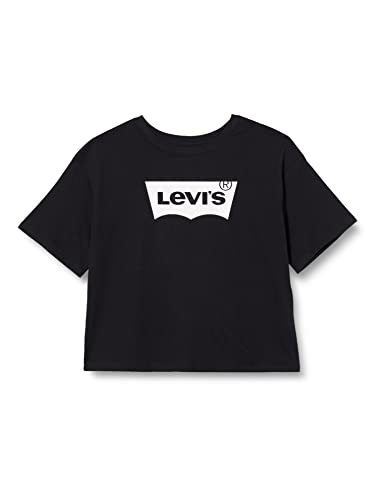 Levi's Kids Koszulka dziewczęca S/S High Rise Batwing, Czarny, 3 Lata