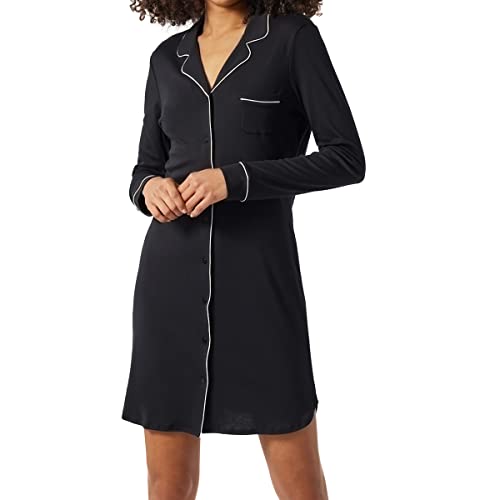 Schiesser Damska Koszulka Nocna, 90 Cm, Czarna, 48