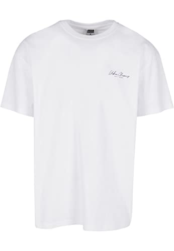Urban Classics Męski t-shirt z logo Small Scribt Logo Tee, biały, XL, biały, XL