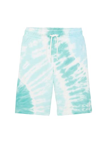 TOM TAILOR Chłopięce dziecięce szorty dresowe ze wzorem, 31737 - Blue Tie Dye Design, 146