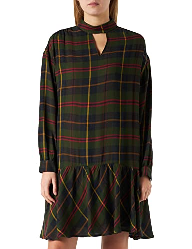 United Colors of Benetton Sukienka damska 4qpgdv02l, zielona w kratę 901, M