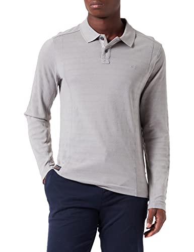 camel active Męska koszula polo 409865/8P01, szary (Stone Gray), XXL