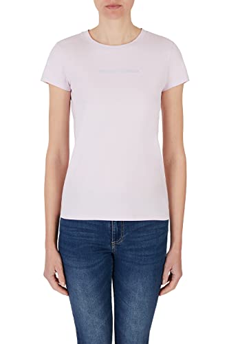 Armani Exchange Damska koszulka z krótkim rękawem, slim fit, okrągły dekolt, ilusion, bardzo mała, iluzja, XS