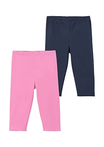s.Oliver Dziewczęce legginsy Capri w dwupaku, Niebieski | Różowy 4419, 116 cm