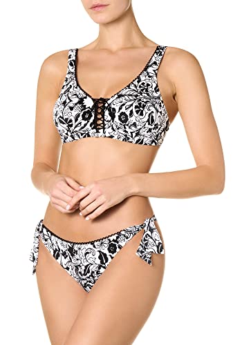 goldenpoint Bikini damski kostium kąpielowy, niski krój, z kokardkami, VIP Lounge, czarny, M