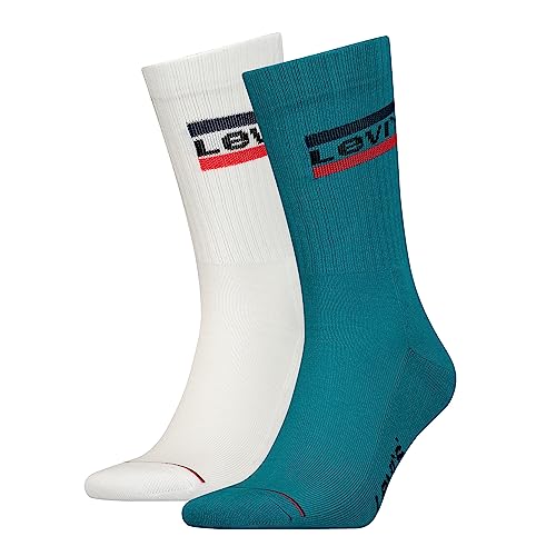 Levi's Unisex Crew Sock (2 sztuki), głębie oceanu, 43-46 EU