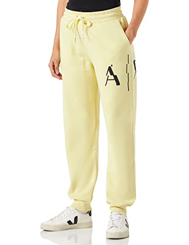 Armani Exchange Damskie stringi ze ściągaczem, logo Maxi Side Jumpsuit, Spotlight Green, rozmiar S