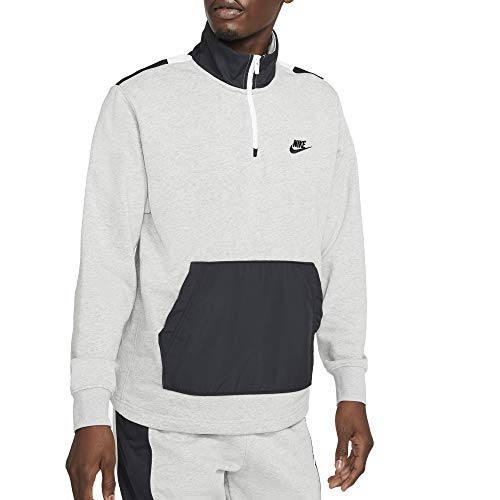 Nike M NSW Ce Hz Ft Top SNL ++ Długi sweter Męski, Szary Heather/Black/(Black), XL