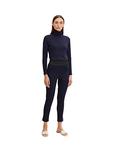 TOM TAILOR Damski Legginsy Basic 1032653, 30025 - Navy Midnight Blue, 46W / 28L