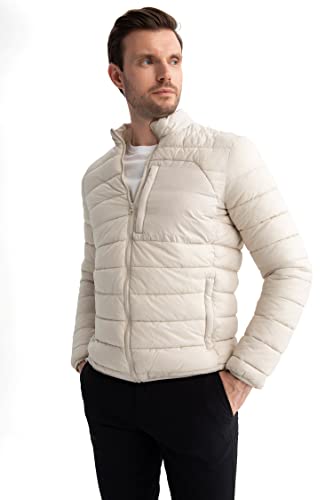DeFacto Płaszcz męski do odzieży rekreacyjnej - DeFacto płaszcz męski do odzieży wierzchniej (kamień, 3XL), Stone, 3XL