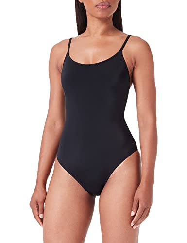 Koton Damski kostium kąpielowy typu basic, z cienkimi paskami, jednoczęściowy, czarny (999), 40