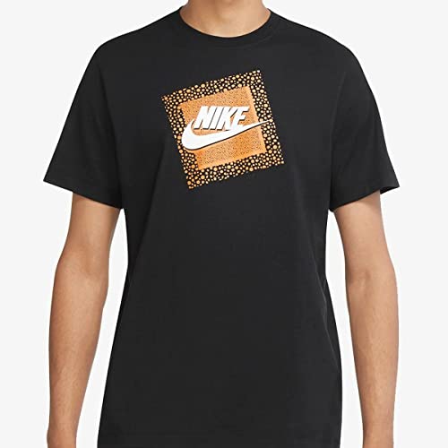 NIKE Koszulka męska z krótkim rękawem, czarny/biały, S
