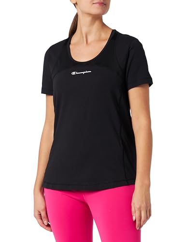 Champion Athletic C-Sport W-Cotton Fine Stretch Jersey S-s Regular Koszulka damska, Czarny, M