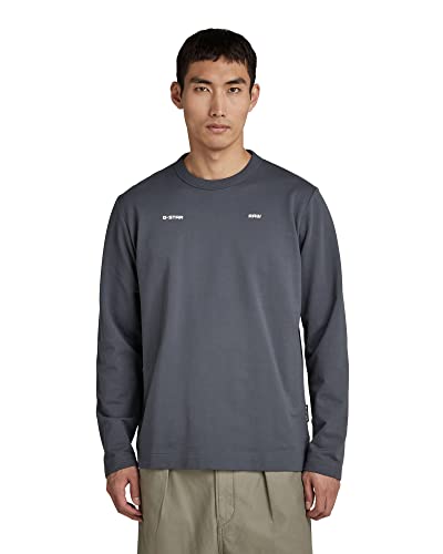 G-STAR RAW Męski T-shirt Tweeter R T Ls, Niebieski (Fantem Blue D136-863), XS