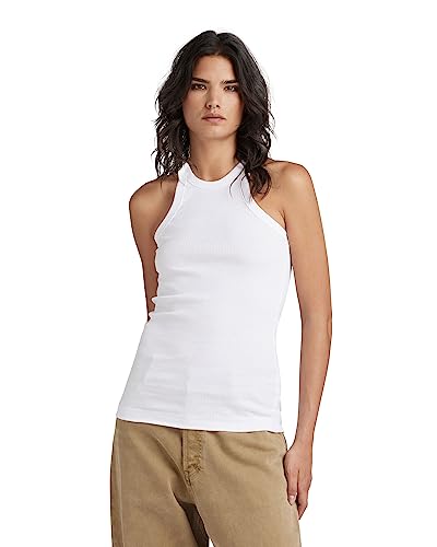 G-STAR RAW Women's Italian Army Ultra Slim Tank top, biały (White D289-110), S, biały (White D289-110), S