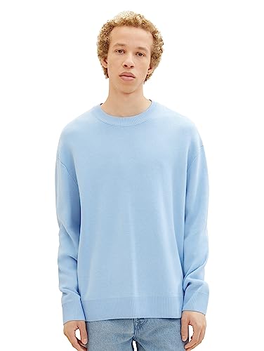 TOM TAILOR Denim Sweter męski, 32245-Washed Out Middle Blue, XS