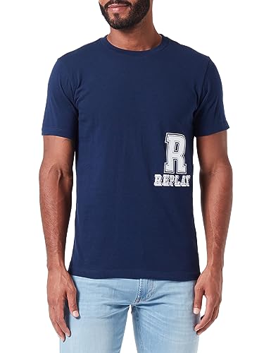 Replay T-shirt męski, 715 Deep Navy, 3XL