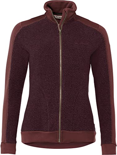 VAUDE Damska kurtka polarowa Wo Skomer Wool, czerwony (Dark Cherry), 34