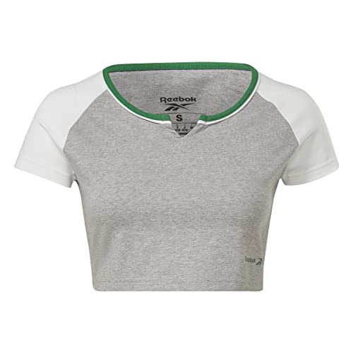 Reebok Damska koszulka Identity Crop, niebieska, XS, NIEBIESKI, XXL