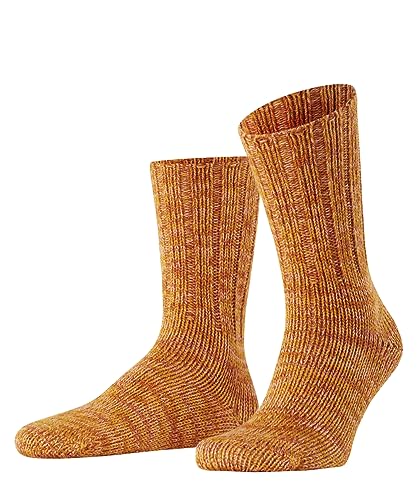 FALKE Mężczyźni Brooklyn M SO Bawełna jednokolorowe 1 Para, Pomarańczowy (Mandarin 8464), 39-42