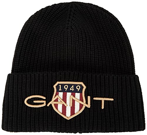 GANT Męska czapka D1. Archive Shield Beanie, czarna, S-M