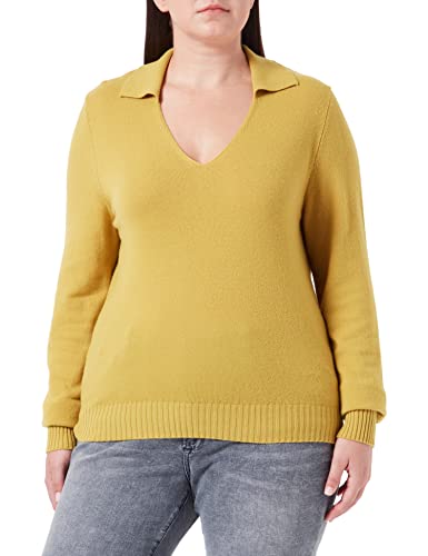 United Colors of Benetton Damski sweter Maglia Polo M/L 1067D300B, Giallo 32W, L