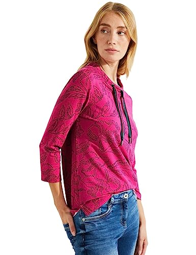 Cecil Damska koszulka z nadrukiem 3/4 rękaw, Cool Pink, XXL