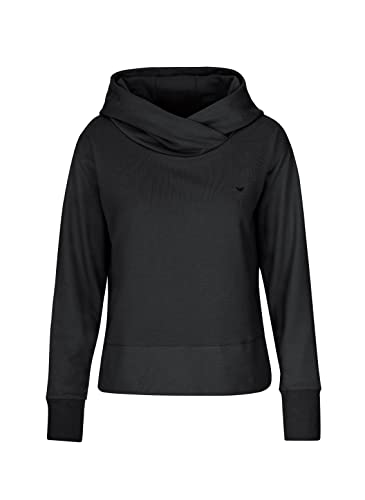 Trigema Damska bluza z kapturem 571905122, czarna, M, czarny, M