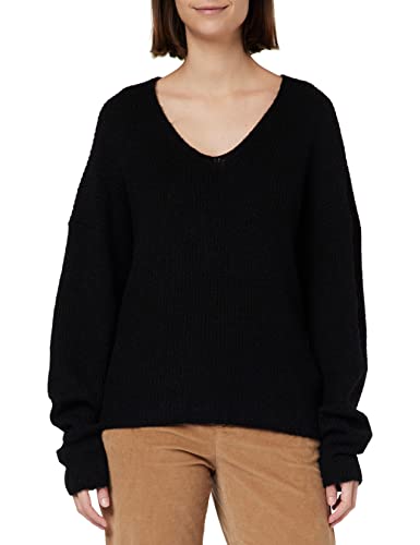 United Colors of Benetton Damski sweter z dekoltem w serek M/L 1068d400n, czarny 700, M