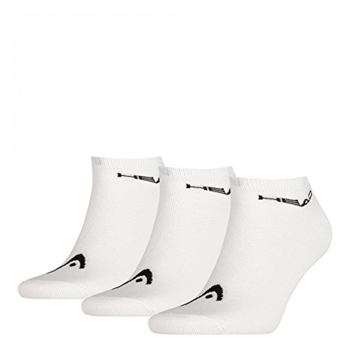 HEAD - Sneaker - skarpety sportowe (zestaw 3 sztuk) - mieszane dla dzieci, biały, FR : XL (Taille Fabricant : 43/46)