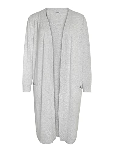 Noisy may Damski kardigan Nmcity L/S Curve Noos, jasnoszary melanżowy, 54