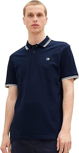 TOM TAILOR Denim Męska koszulka polo, 1036386, 10668-Sky Captain Blue, S, 10668 - Sky Captain Blue, S