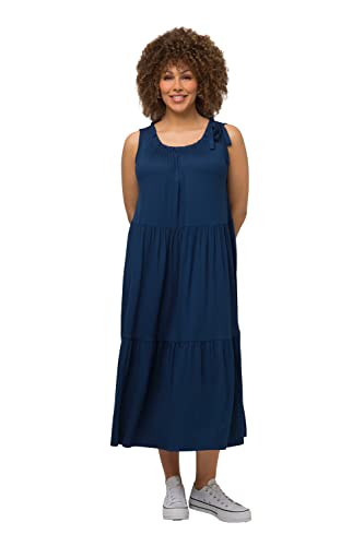Ulla Popken, Damska, duże rozmiary, sukienka, stalowoniebieski, 46-48