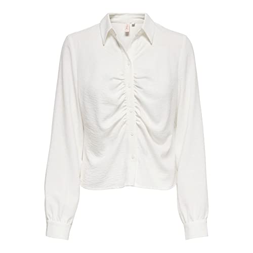 ONLY Women's ONLMETTE LS Wrinkle NOOS WVN Top, Cloud Dancer, rozmiar XS, Cloud Dancer, XS