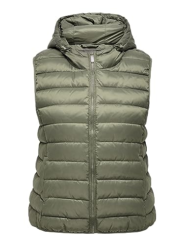 ONLY CARMAKOMA CARNEW Tahoe Hood Waistcoat OTW NOOS damska kamizelka pikowana, Kalamata, M-46/48, Kalamata, M