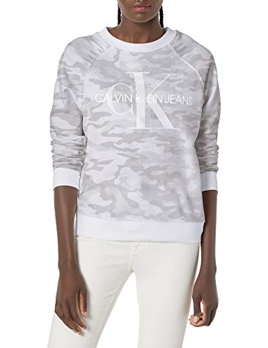 Calvin Klein Jeans Damski sweter z długim rękawem z okrągłym dekoltem