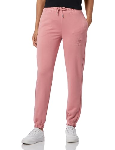 GANT Damskie spodnie dresowe REG Tonal Shield, luźne spodnie, California PINK Melange, standardowe, California Pink Melange, XL