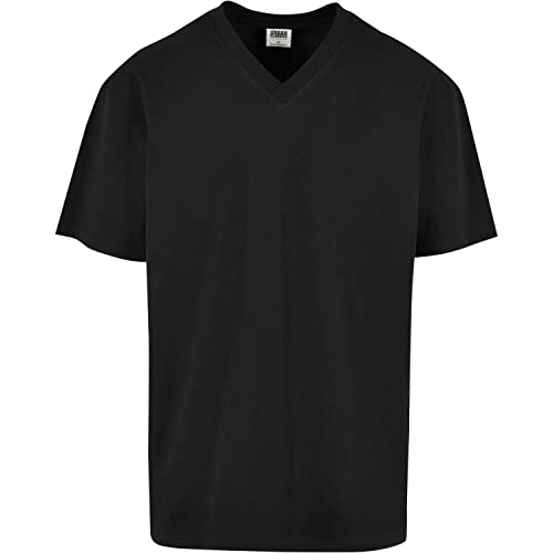 Urban Classics Męski t-shirt z dekoltem w serek, z dekoltem w serek, dla mężczyzn, dostępny w wielu różnych kolorach, rozmiary S-5XL, czarny, 5XL