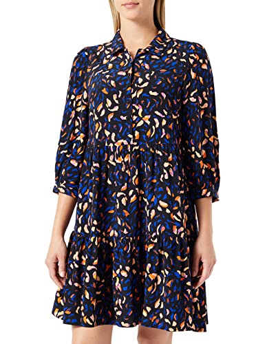YAS Sukienka damska, Czarny/Aop: spilo Print, M