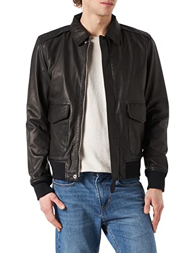 Schott NYC Lcflyvint męska kurtka skórzana, czarny, XL