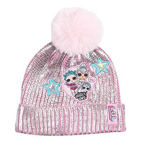Popgear Dziewczęca czapka beanie z czaszką, Bladoróżowy, Rozmiar uniwersalny