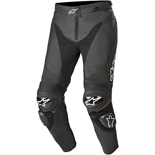 Alpinestars spodnie motocyklowe Track V2 Leather Spodnie czarne, czarne, 48