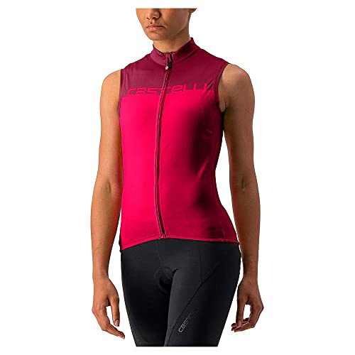 CASTELLI Prędkość Sleeveless Koszulka damska, perski czerwony/bordowy, S