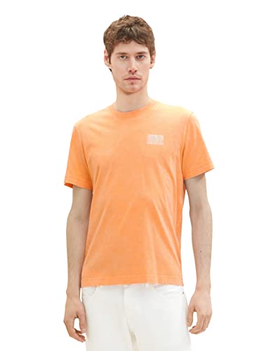 TOM TAILOR Koszulka męska 1036431, 22195-Fruity Melon Orange, S, 22195 - Fruity Melon Orange, S