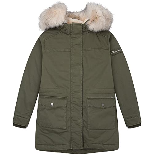 Pepe Jeans Dziewczęce kurtki Alisa, Zielony (wojskowy), 4 Lata