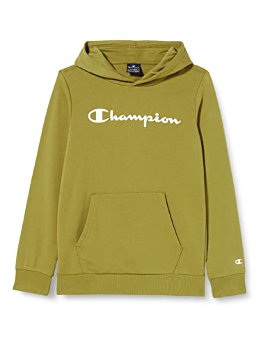 Champion Chłopięca bluza z kapturem American Classics-Big Logo, Oliwkowo-zielony, 9-10 lat