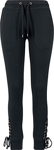 Urban Classics Damskie spodnie Ladies Fitted Lace Up Pants, czarny (czarny 7), S
