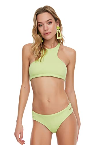 Trendyol Damski normalny stan normalny dół od bikini, ZIELONY, 40