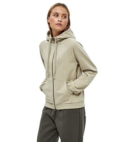 Beyond Now Damska bluza z kapturem Amber GOTS z zamkiem błyskawicznym, czysty kaszmir, XS