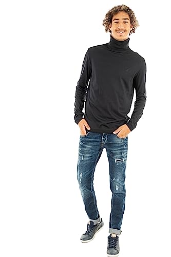 Kaporal Męski t-shirt model wklejania kolor czarny rozmiar XL